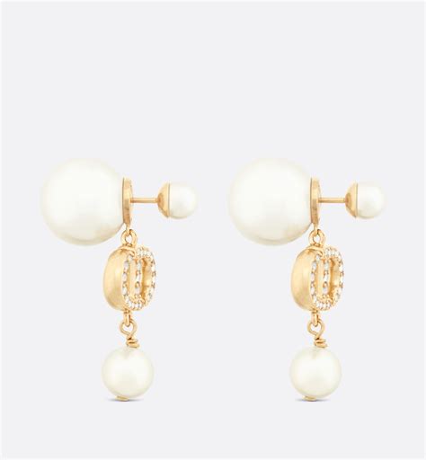 dior tribales earrings in gold tone finish aged metal price|christian Dior tribal pearl earrings.